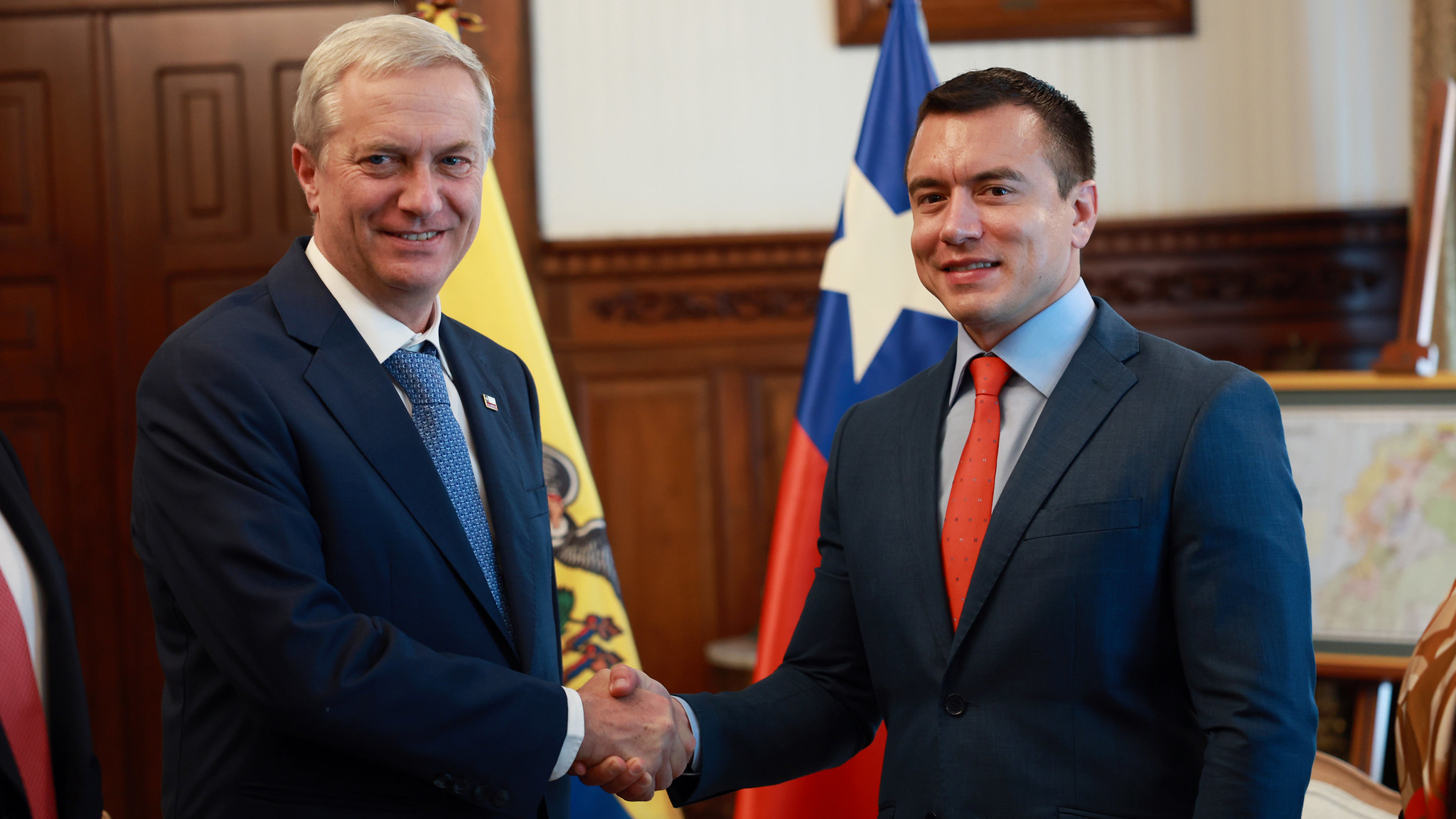 EL PRESIDENTE NOBOA SE REUNIÓ CON EL PRESIDENTE ELECTO DE CHILE EN CARONDELET PARA FORTALECER LOS LAZOS BILATERALES