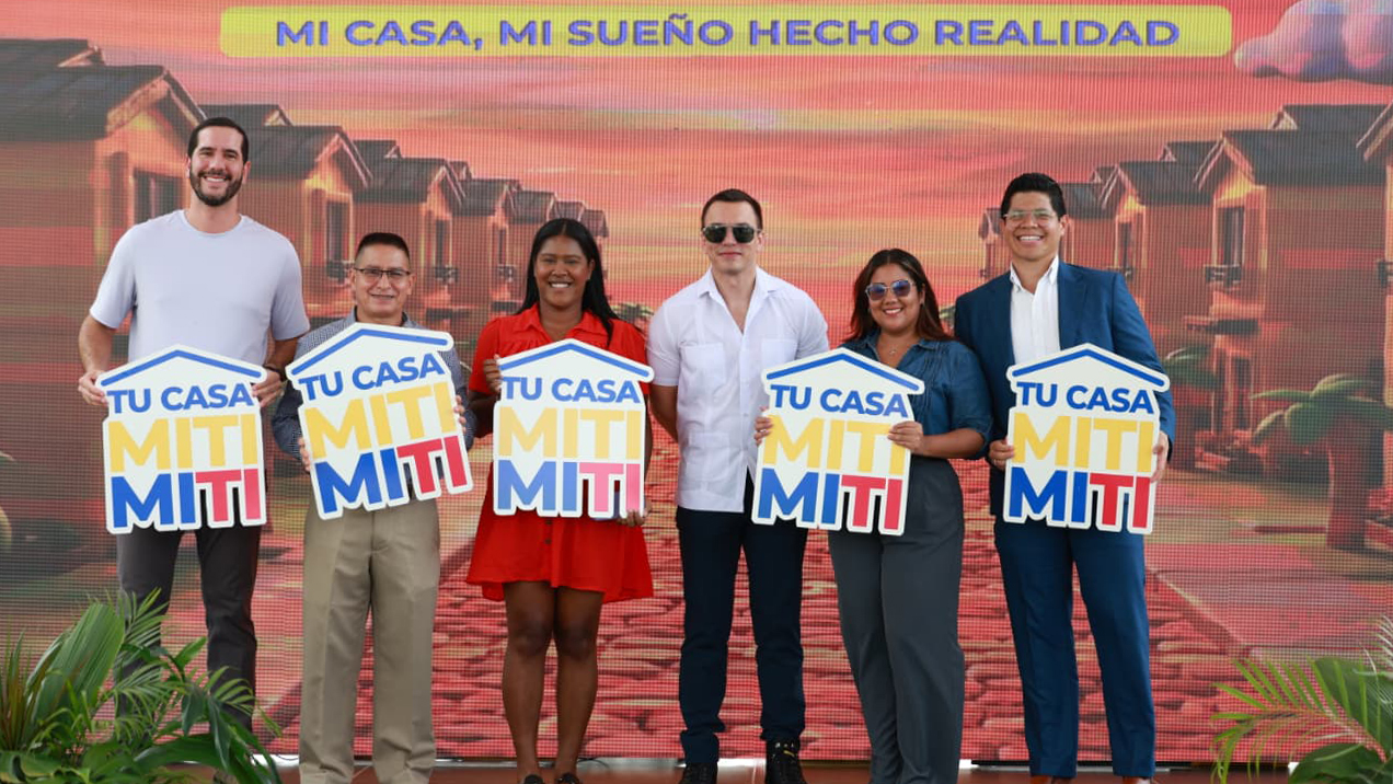 Nuestra meta es llegar a las 200.000 soluciones habitacionales. Mientras construimos más viviendas, generamos más empleo y esto es más seguridad, presidente Noboa