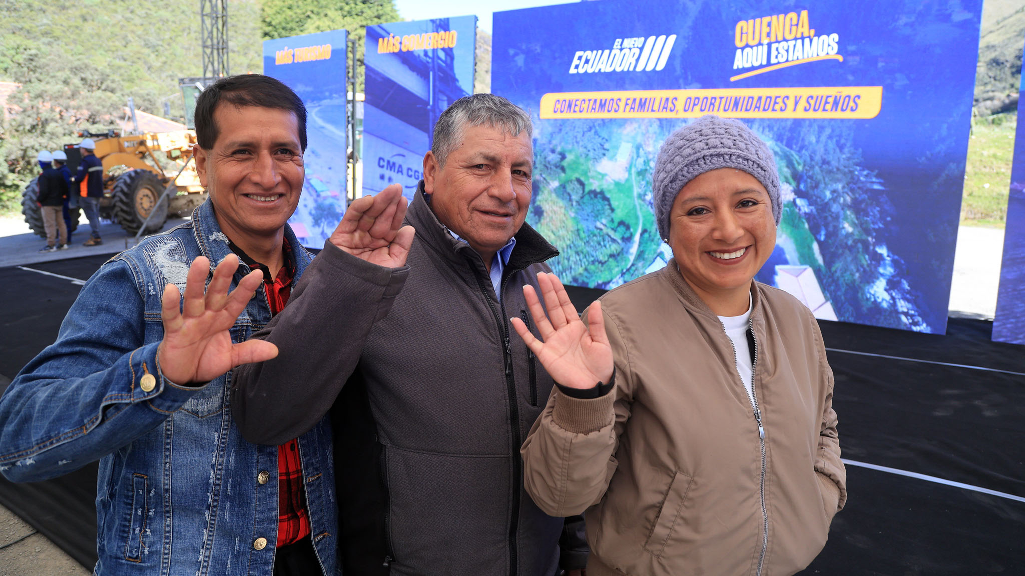 LA REHABILITACIÓN DE LA VÍA CUENCAMOLLETUROEL EMPALME ES UNA REALIDAD, EL PRESIDENTE NOBOA DIO INICIO A LA OBRA CON UNA INVERSIÓN DE USD 21,8 MILLONES