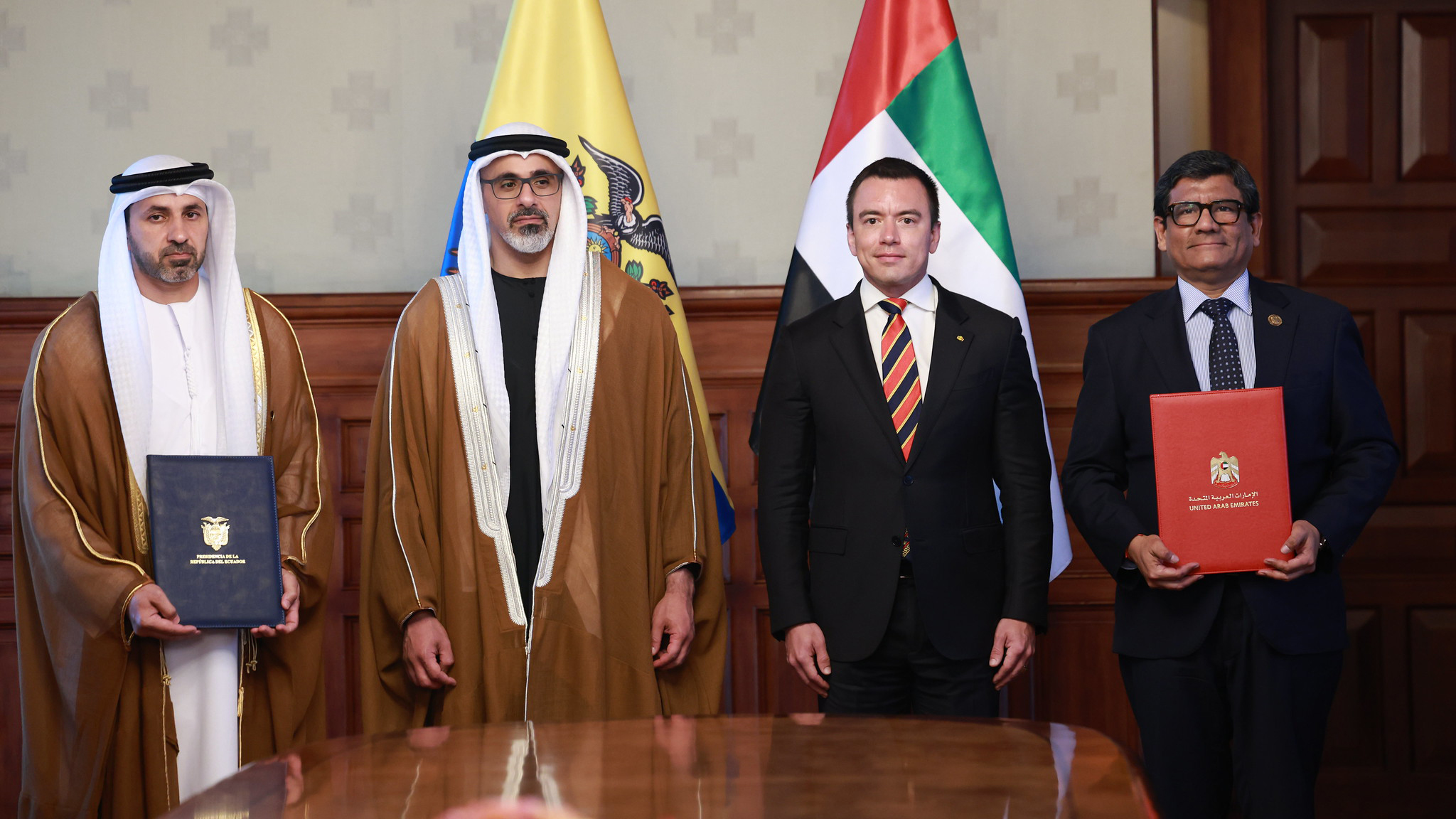 BAJO EL LIDERAZGO DEL PRESIDENTE NOBOA, ECUADOR CONCRETA EL ACUERDO DE ASOCIACIÓN ECONÓMICA INTEGRAL CON EMIRATOS ÁRABES UNIDOS Y AMPLÍA SU ACCESO A MERCADOS ESTRATÉGICOS