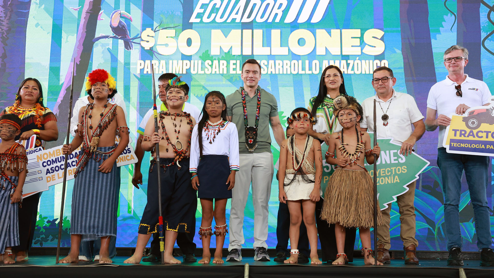 CUMBRE AMAZÓNICA: PRESIDENTE NOBOA ANUNCIA UNA INVERSIÓN SUPERIOR A USD 50 MILLONES PARA EJECUTAR 58 PROYECTOS