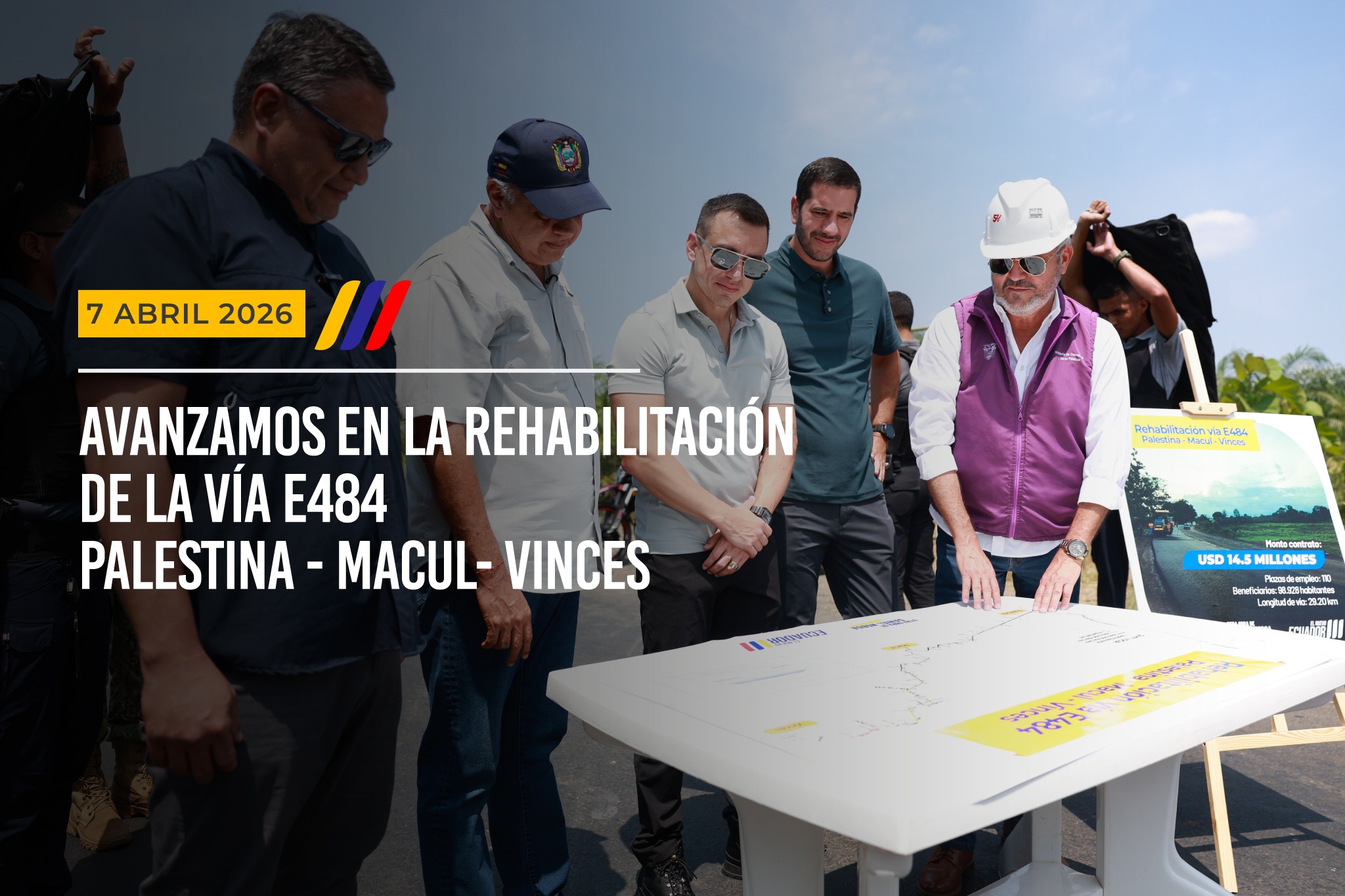 EL GOBIERNO DE DANIEL NOBOA IMPULSA CARRETERAS OPTIMAS Y SEGURAS