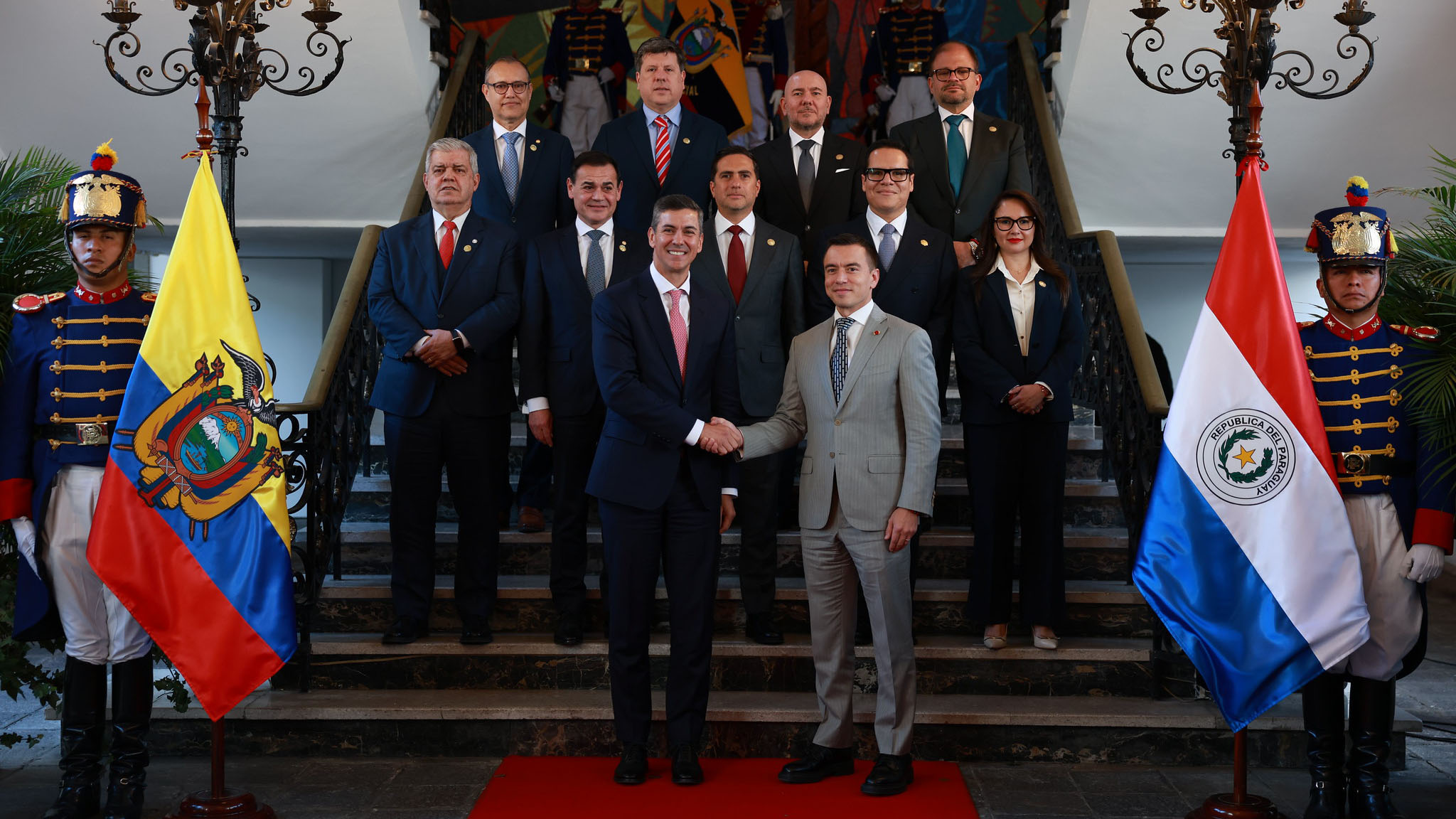 DANIEL NOBOA Y SANTIAGO PEÑA IMPULSAN UNA NUEVA ETAPA DE COOPERACIÓN ENTRE ECUADOR Y PARAGUAY CON LA FIRMA DE ACUERDOS BILATERALES