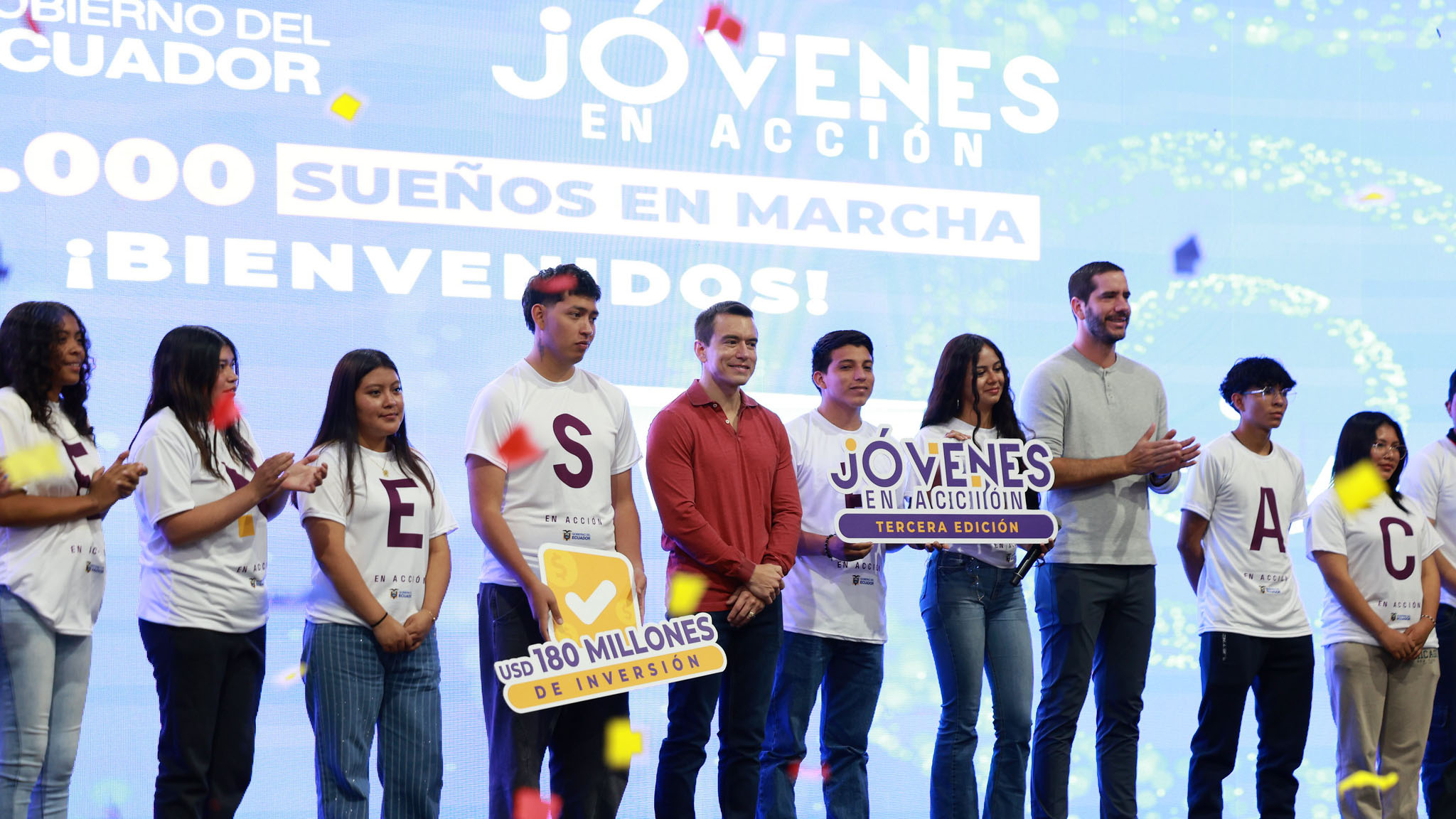 PRESIDENTE NOBOA INAUGURA TERCERA EDICIÓN DE JÓVENES EN ACCIÓN